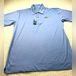 MENS SEATTLE SEAHAWKS FOOTBALL BLUE POLO SHORT SLEEVE SHIRT NEW WITH TAGS XL